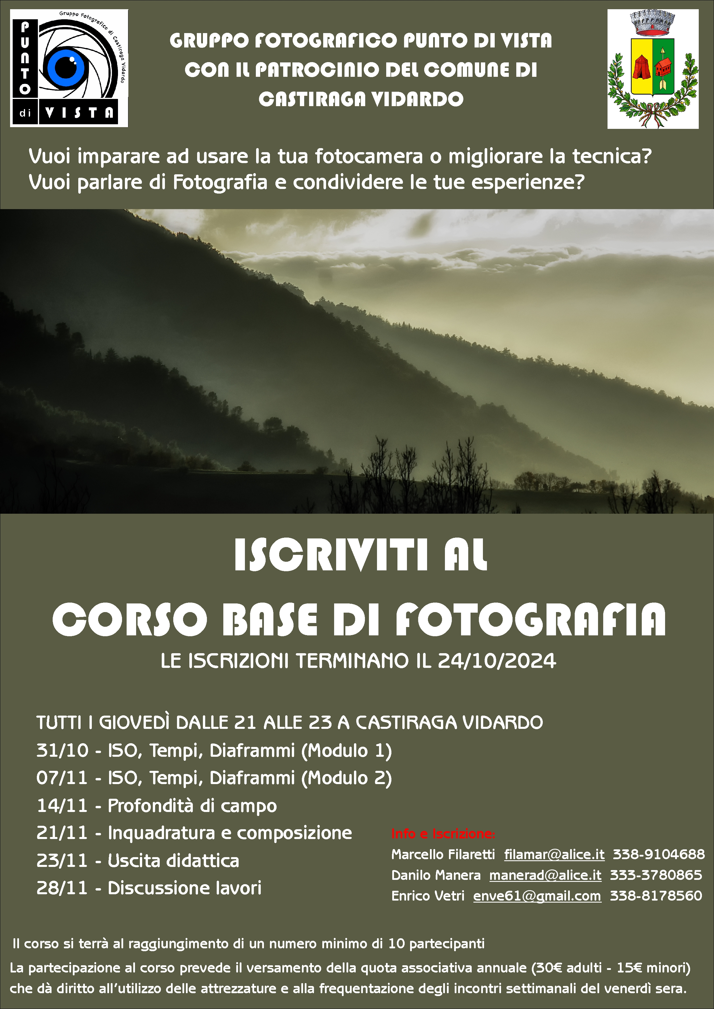 Corso base di fotografia